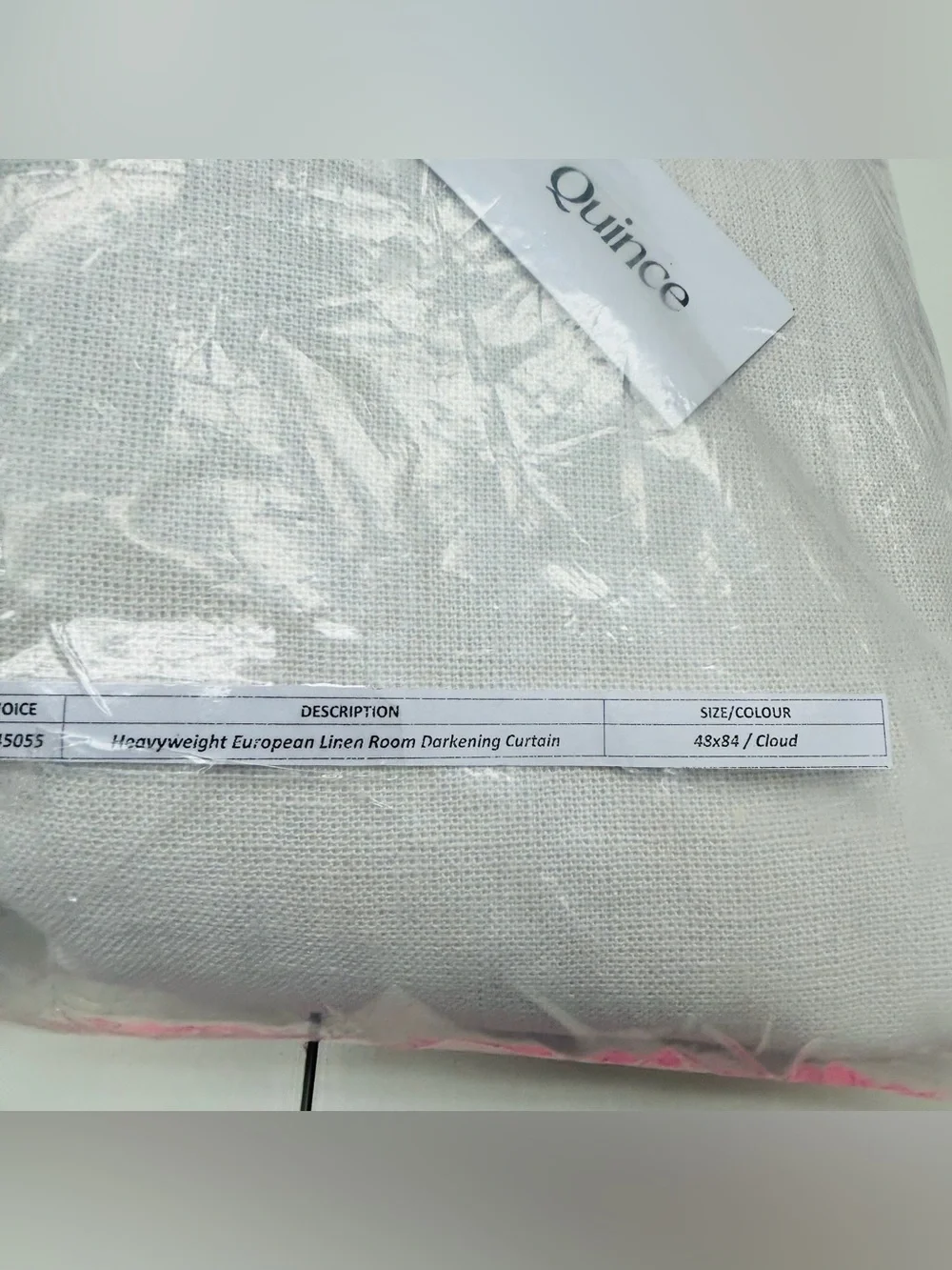 NWT QUINCE 2 48x84 Heavyweight European Linen Room Darkening Curtains Cloud 9217